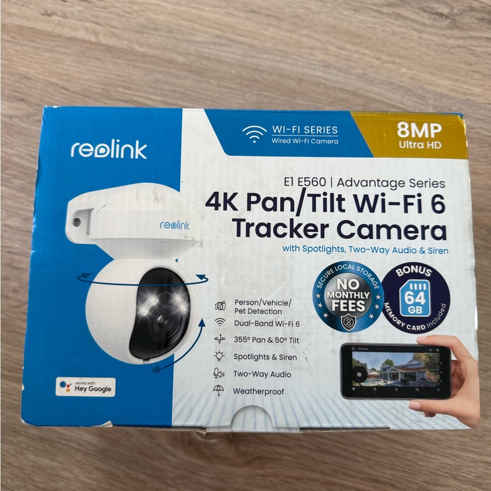 NIB Reolink 4K Pan/Tilt Wi-Fi 6 Tracker Security Camera
